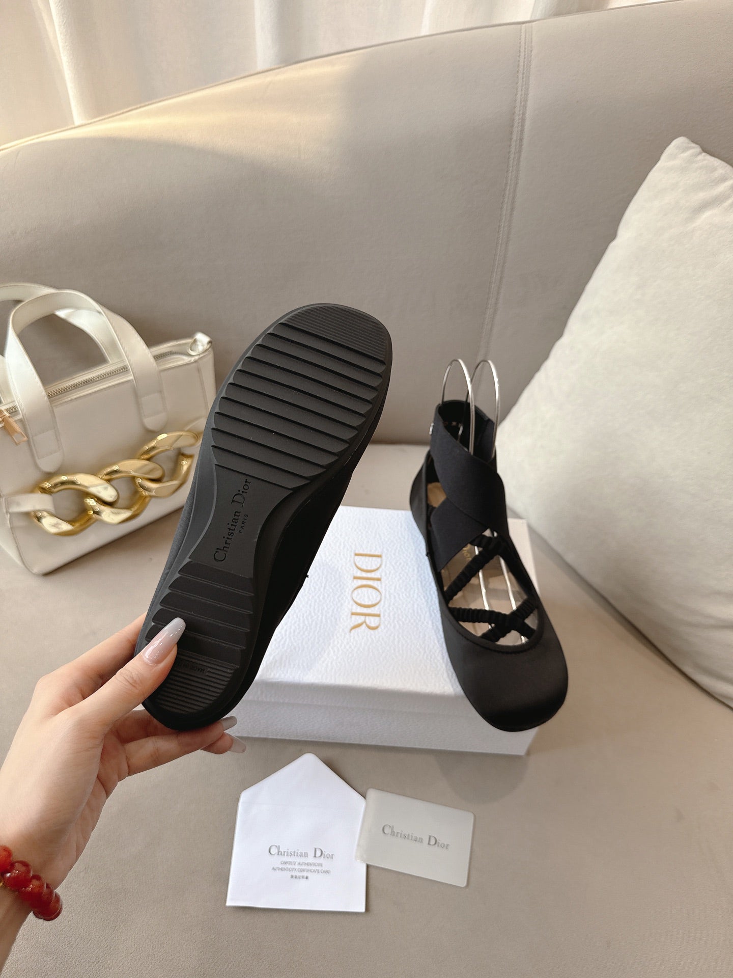 CD 26s Shade Ballet Flats Black Satin 939599