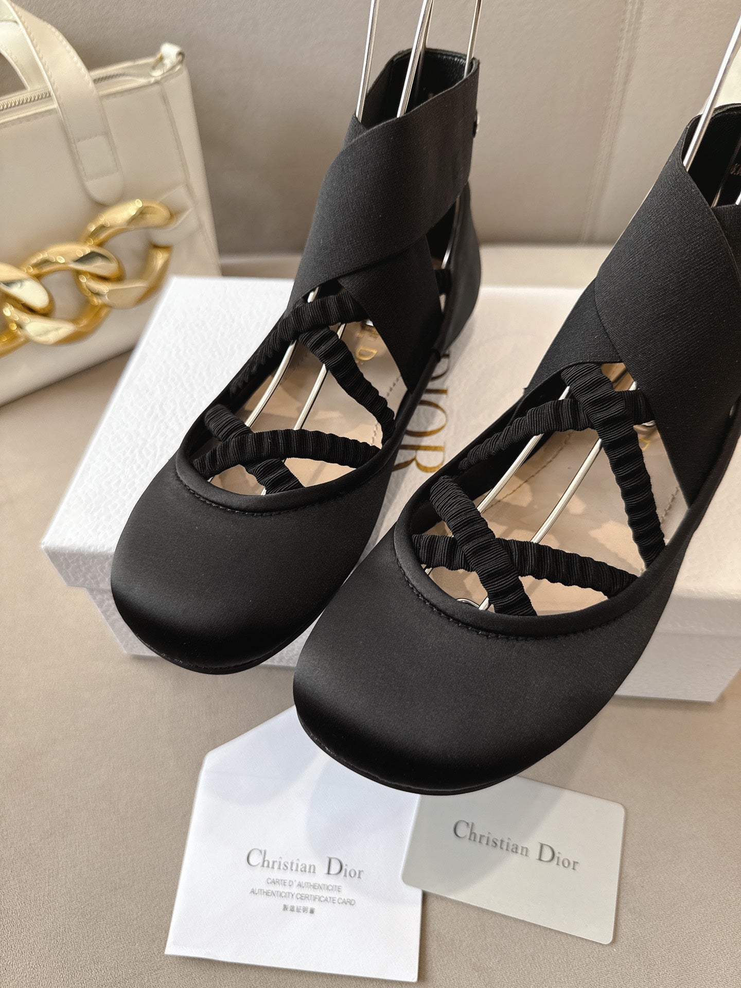 CD 26s Shade Ballet Flats Black Satin 939599