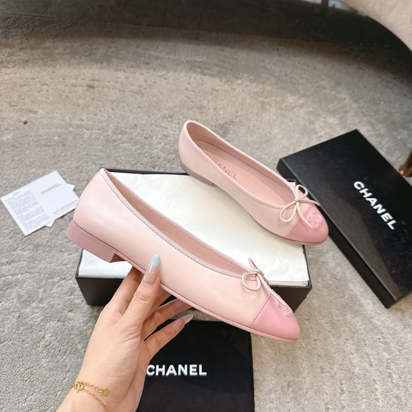 CC ²⁰²⁰𝐬𝐬 Ballet Flat Muted Pink Sheepskin 527680