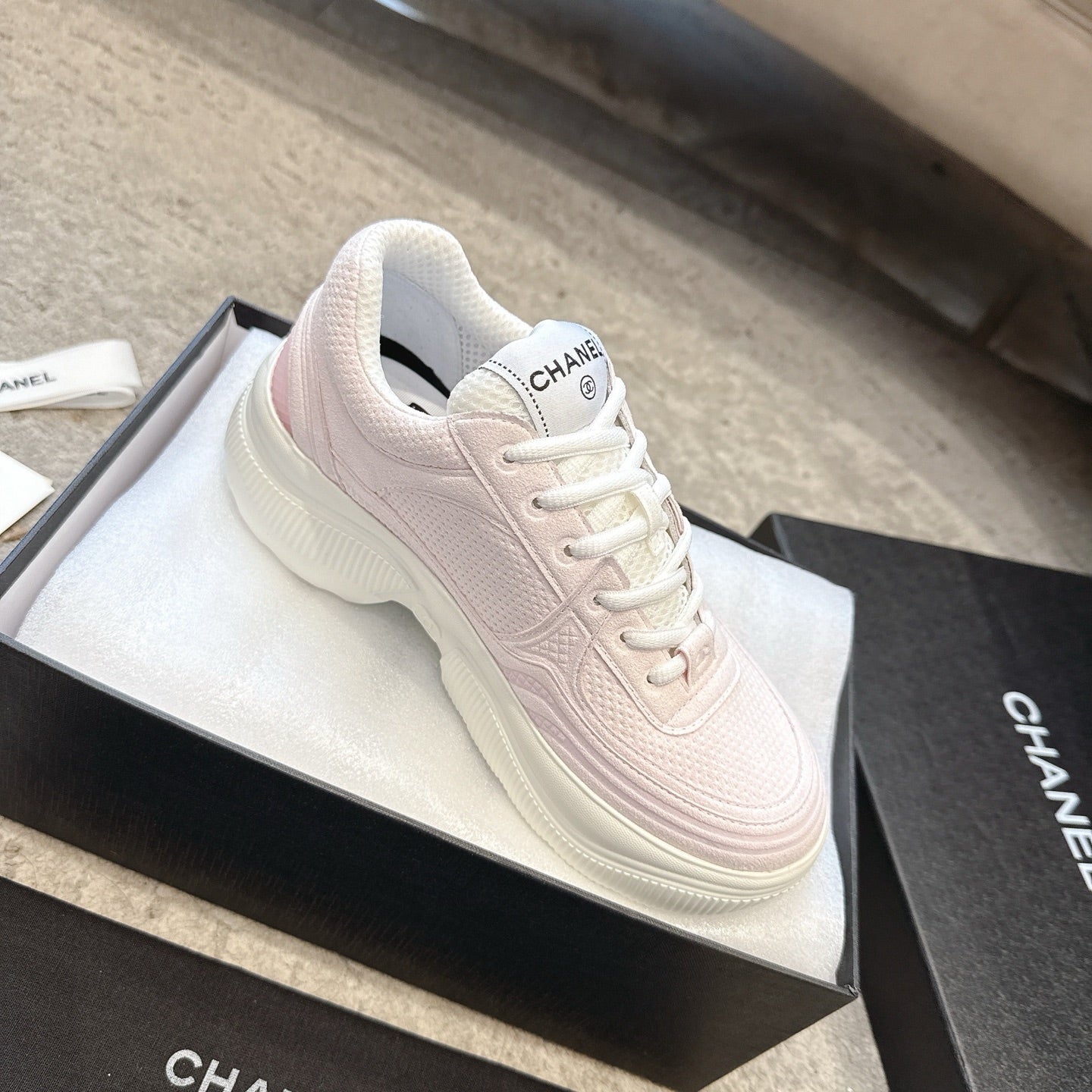 CC 26s Casual Sneakers Light Pink Fabric 647452