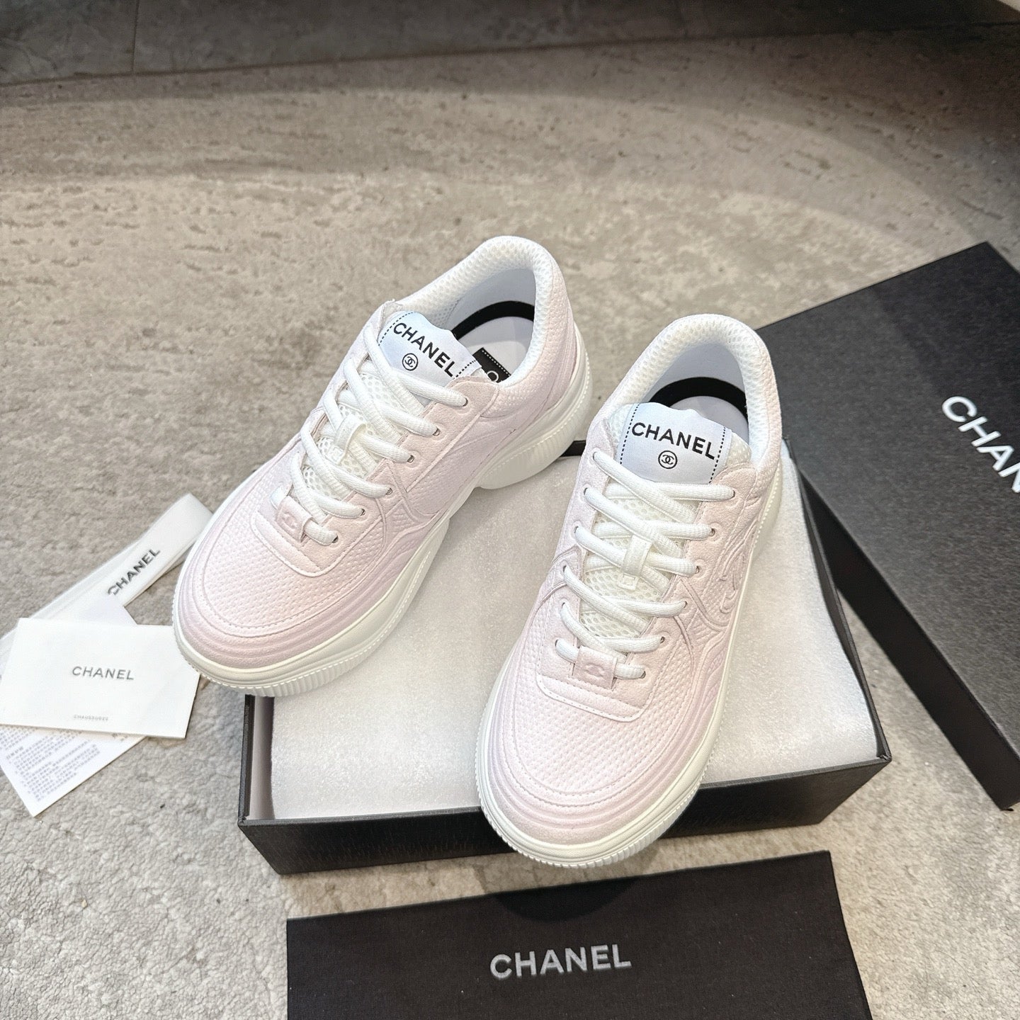 CC 26s Casual Sneakers Light Pink Fabric 647452