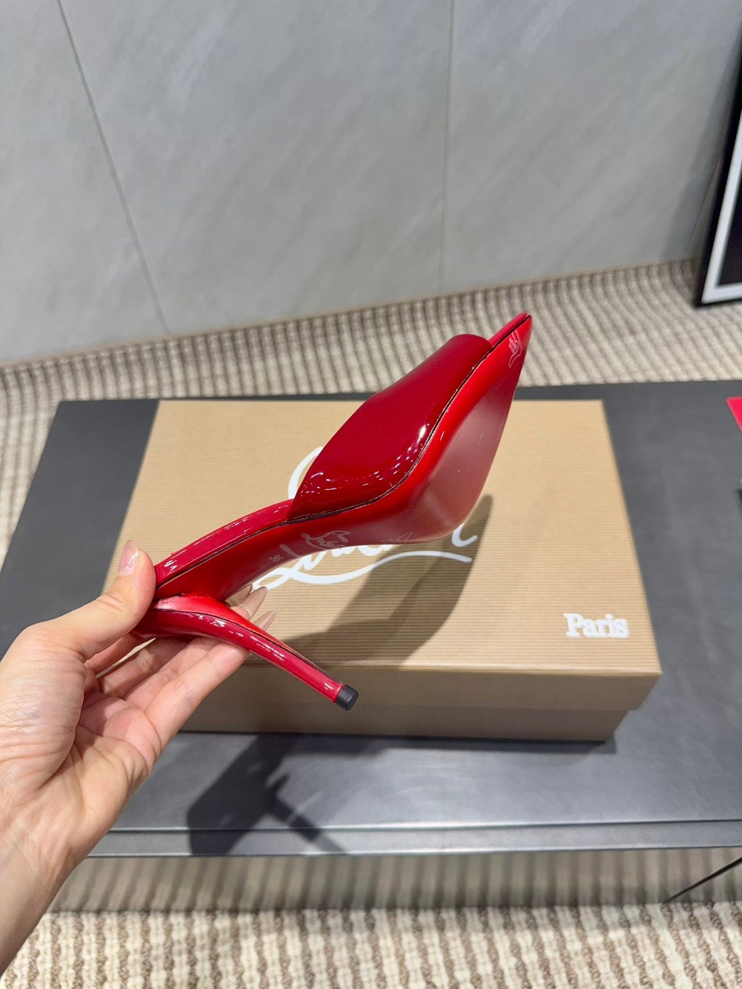 CL Miss Z 100 Mule Dark Red Patent Leather 539721