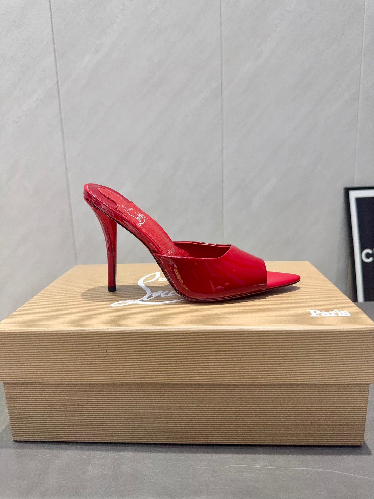 CL Miss Z 100 Mule Dark Red Patent Leather 539721