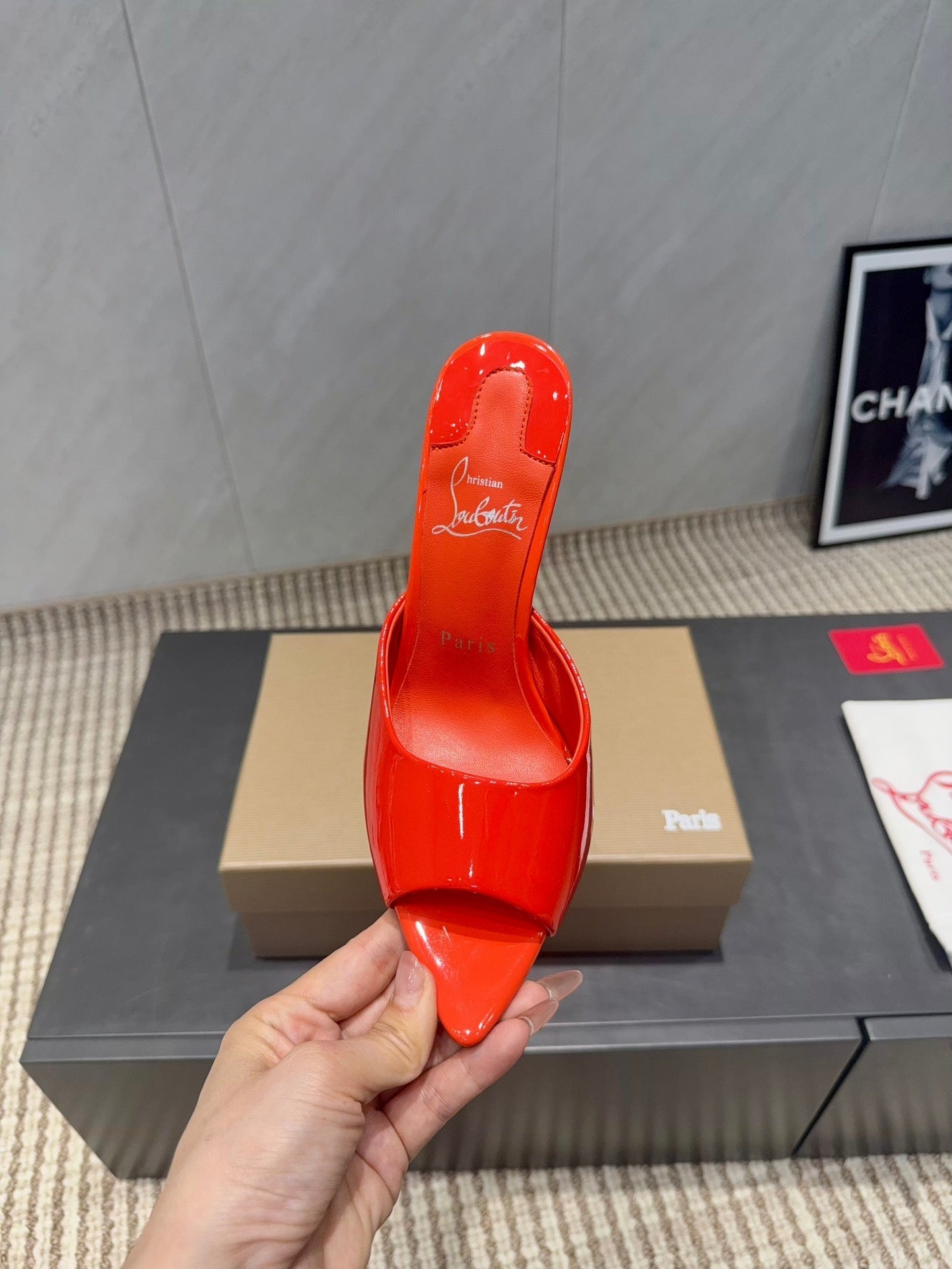 CL Miss Z 100 Mule Bright Red Patent Leather 539723