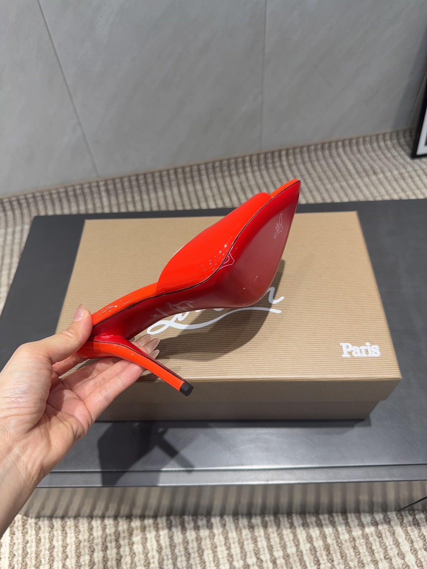 CL Miss Z 100 Mule Bright Red Patent Leather 539723