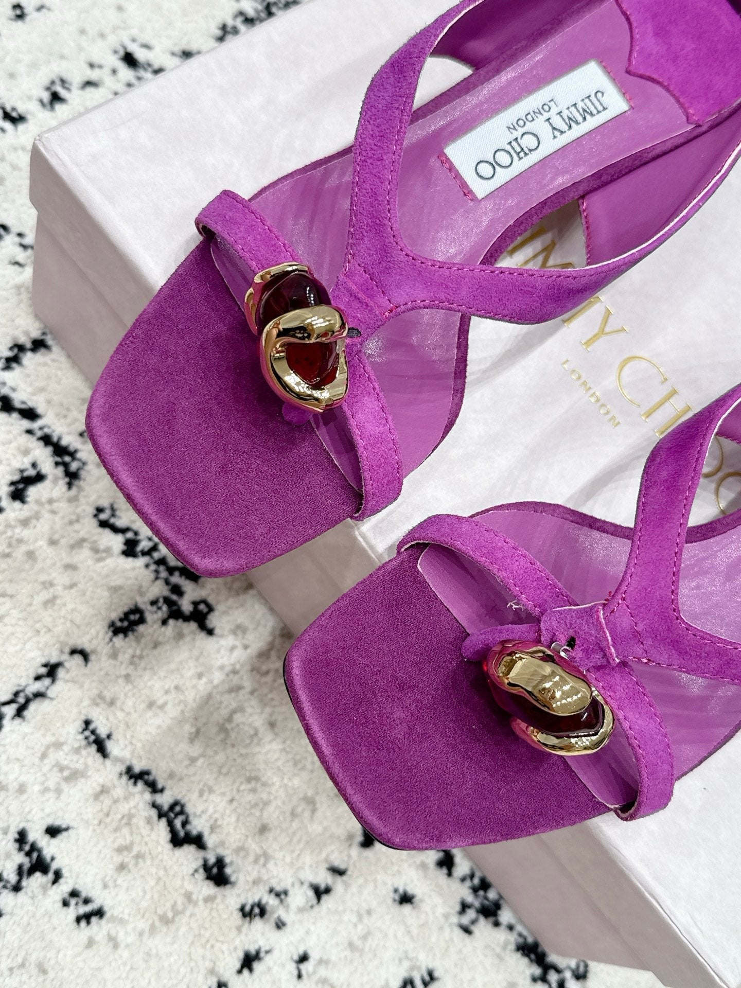 JC Emeri 35mm Sandals Purple Suede 880814