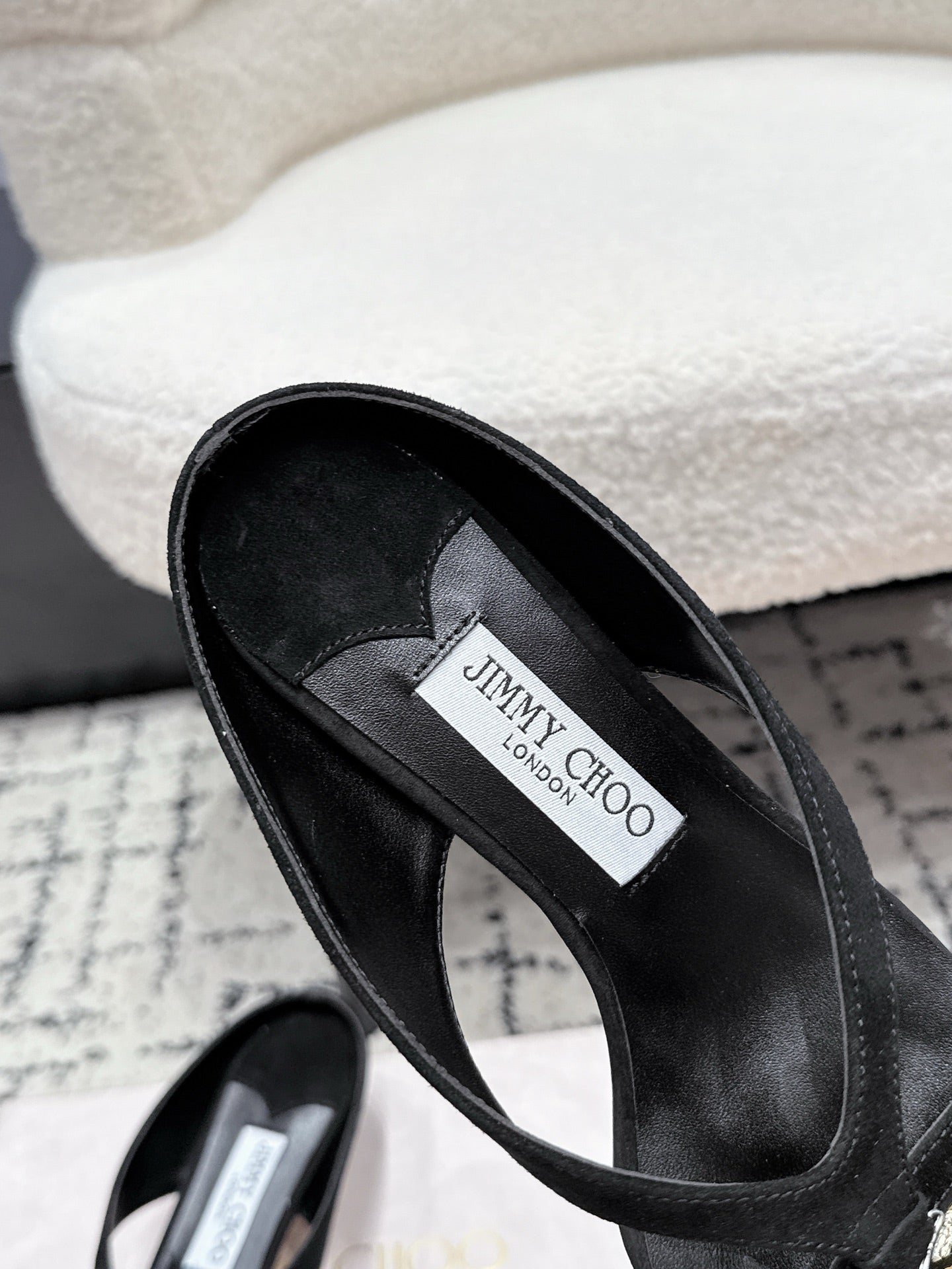 JC Emeri 35mm Sandals Black Suede 880816