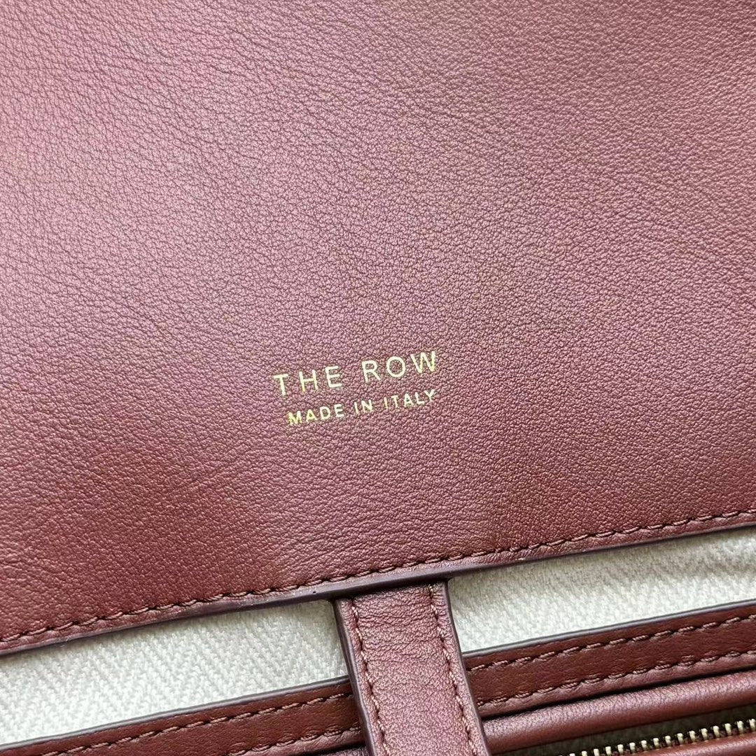 The Row Margaux 17 Burgundy Leather