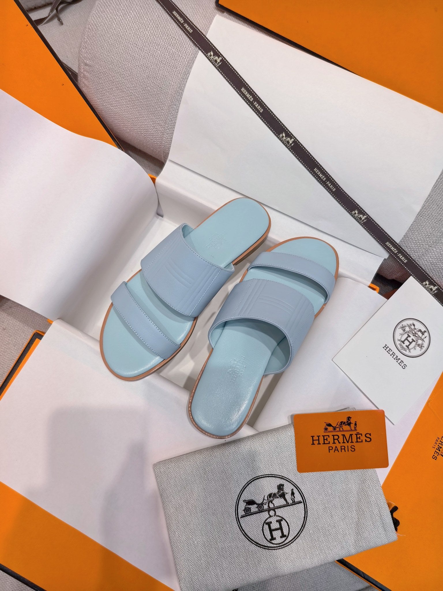 HM Mona Sandals Light Blue Leather 799039