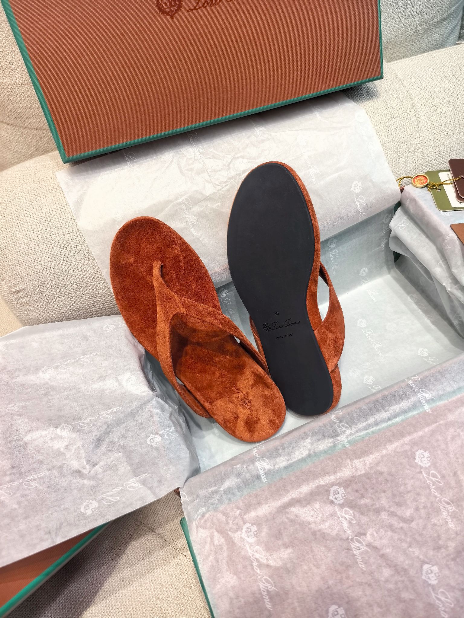 LP Ida Thong Sandal Brown Suede 798915