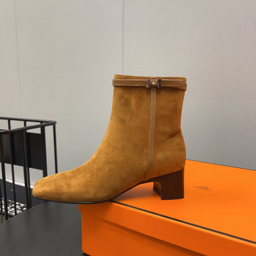 HM Botines Impérial 50mm Caramel Suede 952394
