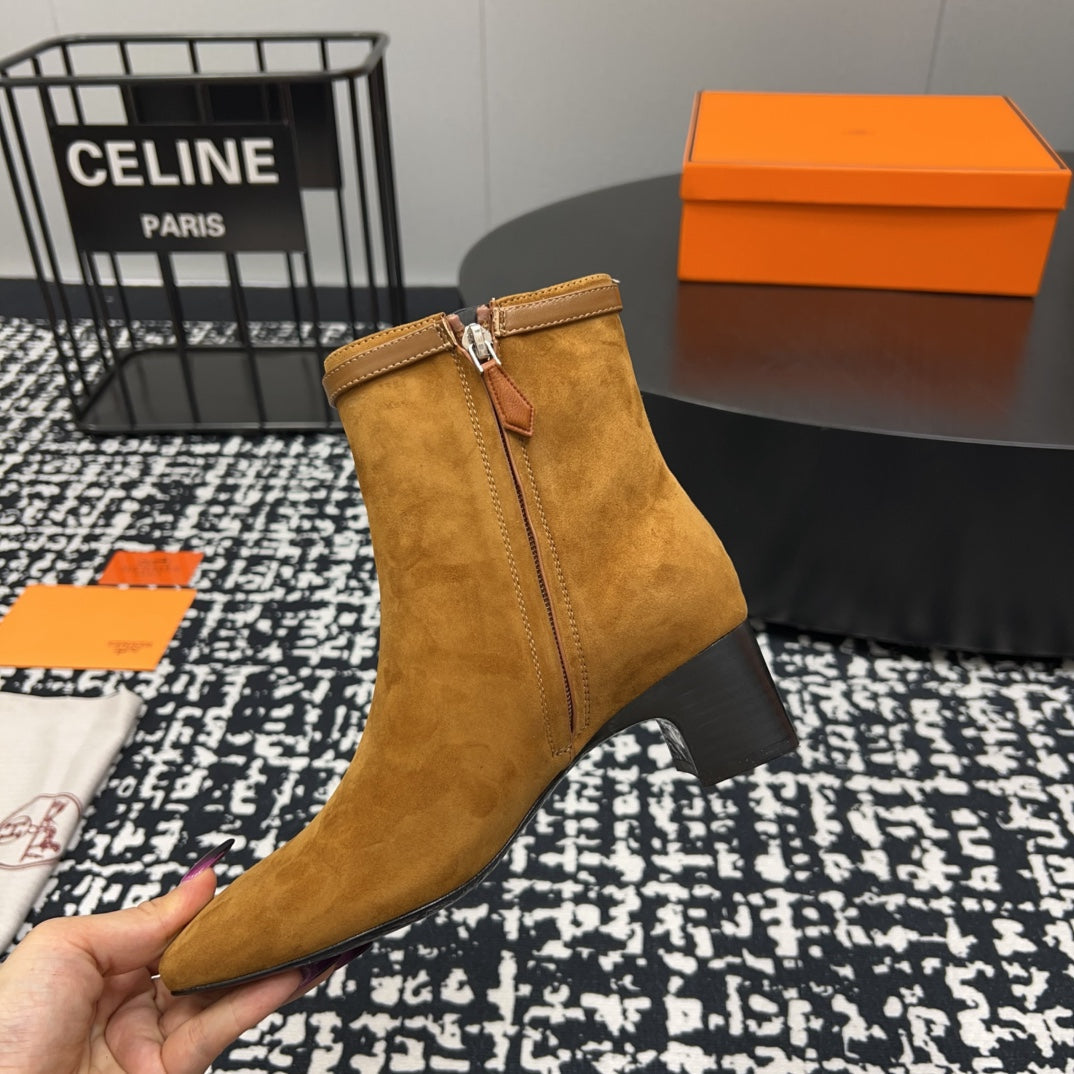 HM Botines Impérial 50mm Caramel Suede 952394