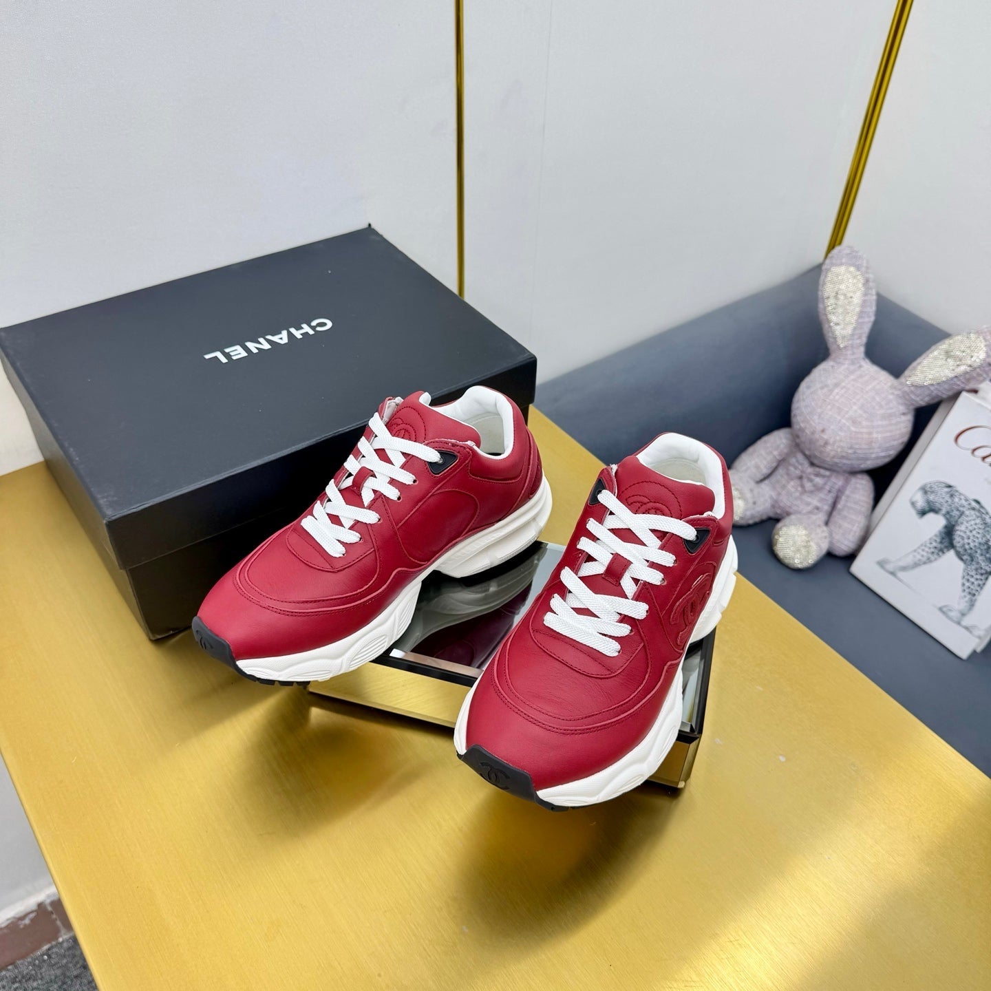 CC 26s Chunky Sneakers Red Calfskin 927324