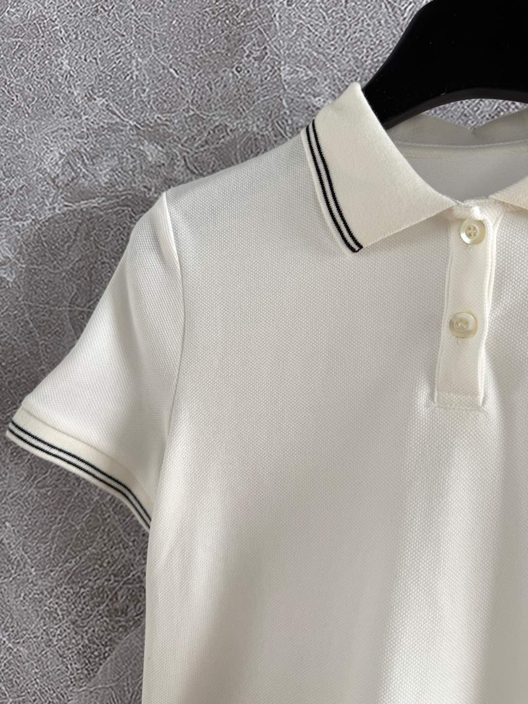 CD Lucky Star Polo Shirt White Cotton