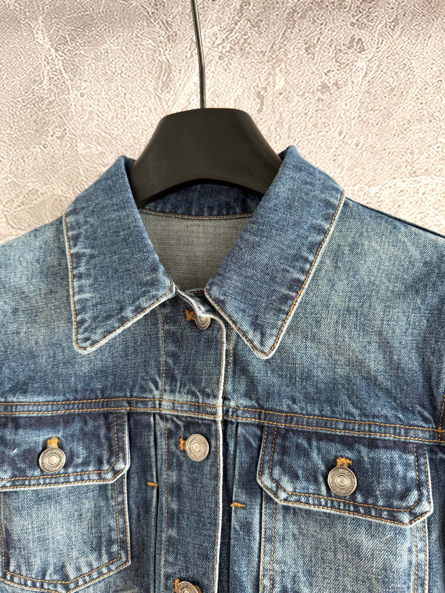 CD Pocket Denim Jacket Blue Cotton