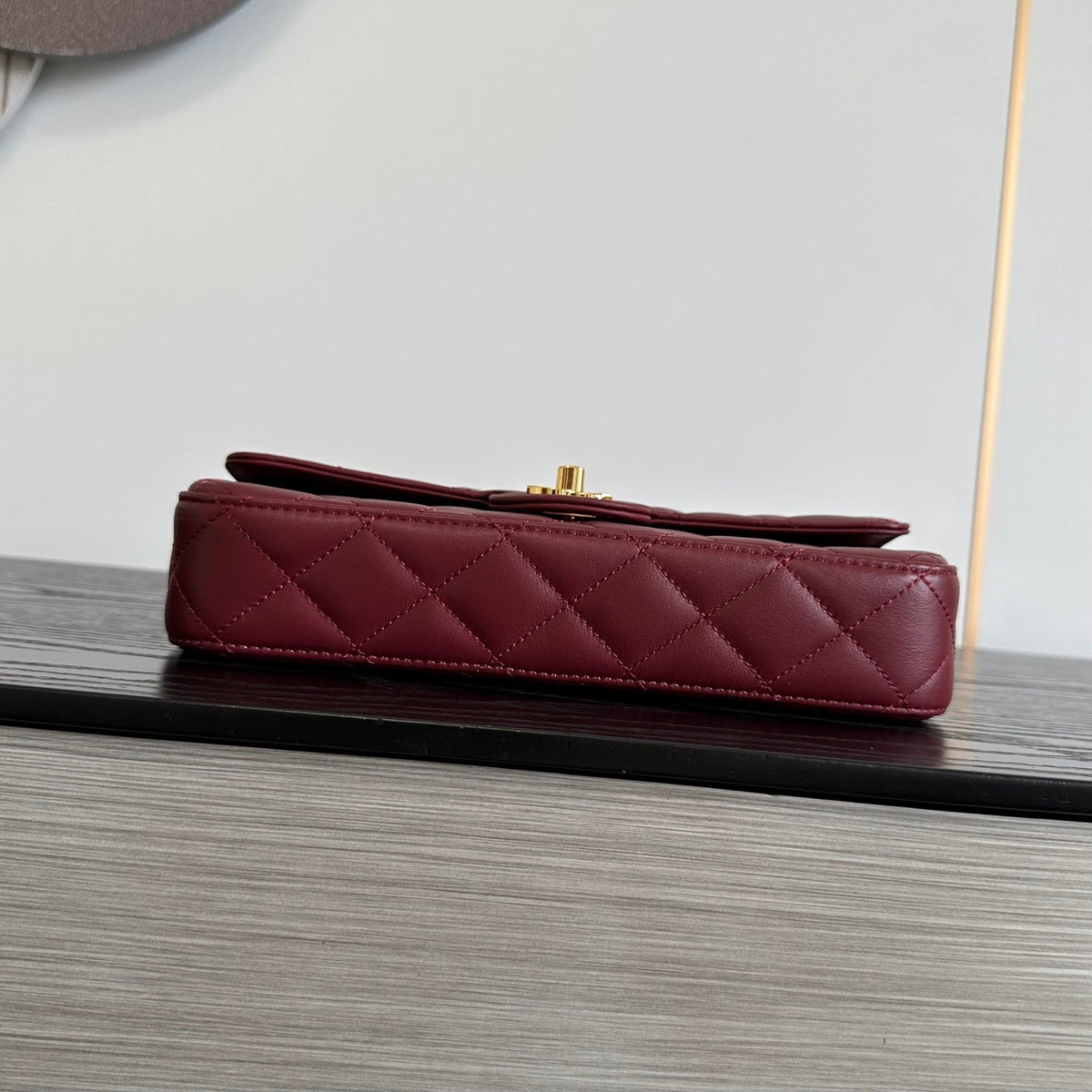 Chanel 2026 Pouch With Leather Strap 25cm Calfskin Suede