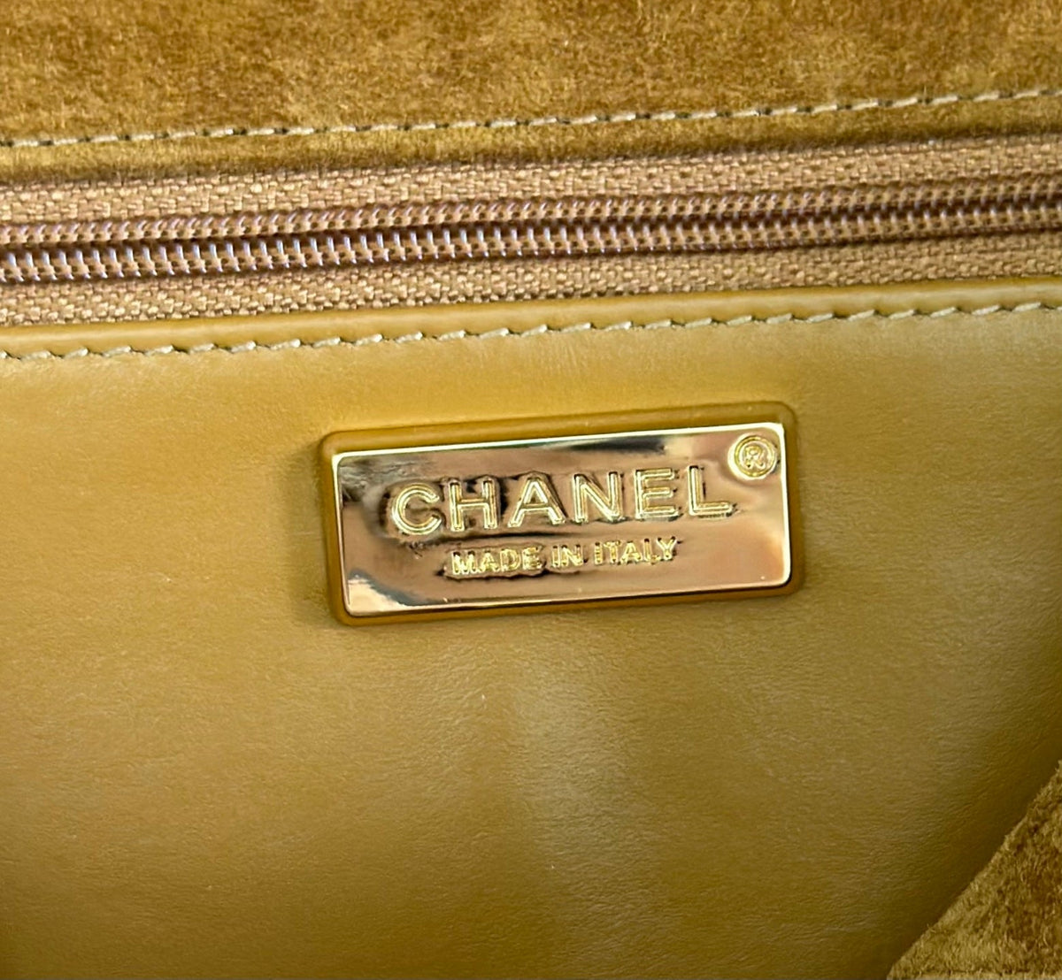 Chanel 2026 Pouch With Chain Strap 22cm Brown Suede