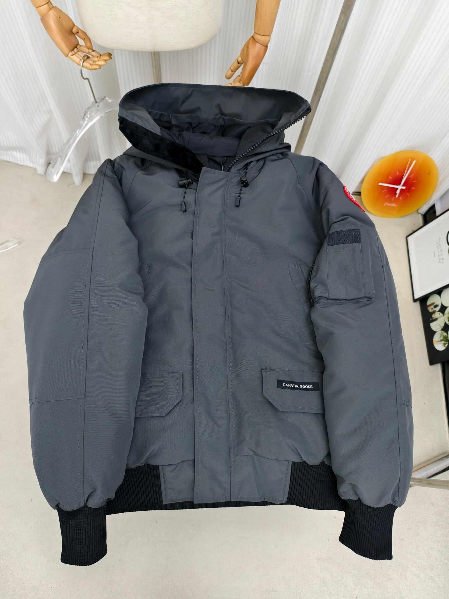 C. Goose Bomber jacket Grey Polyester 0006