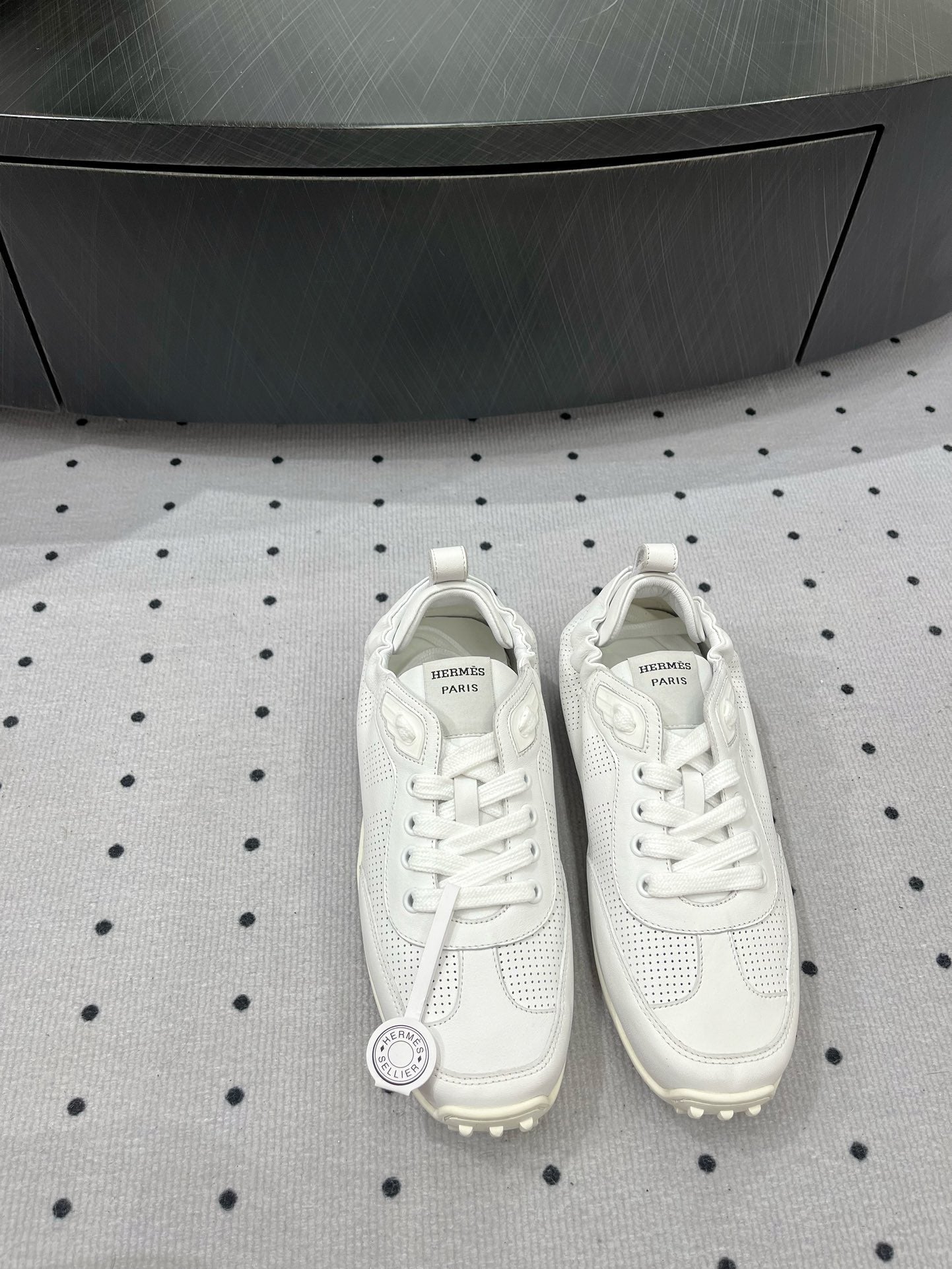 HM Sneaker 10mm In White Cowhide 954744