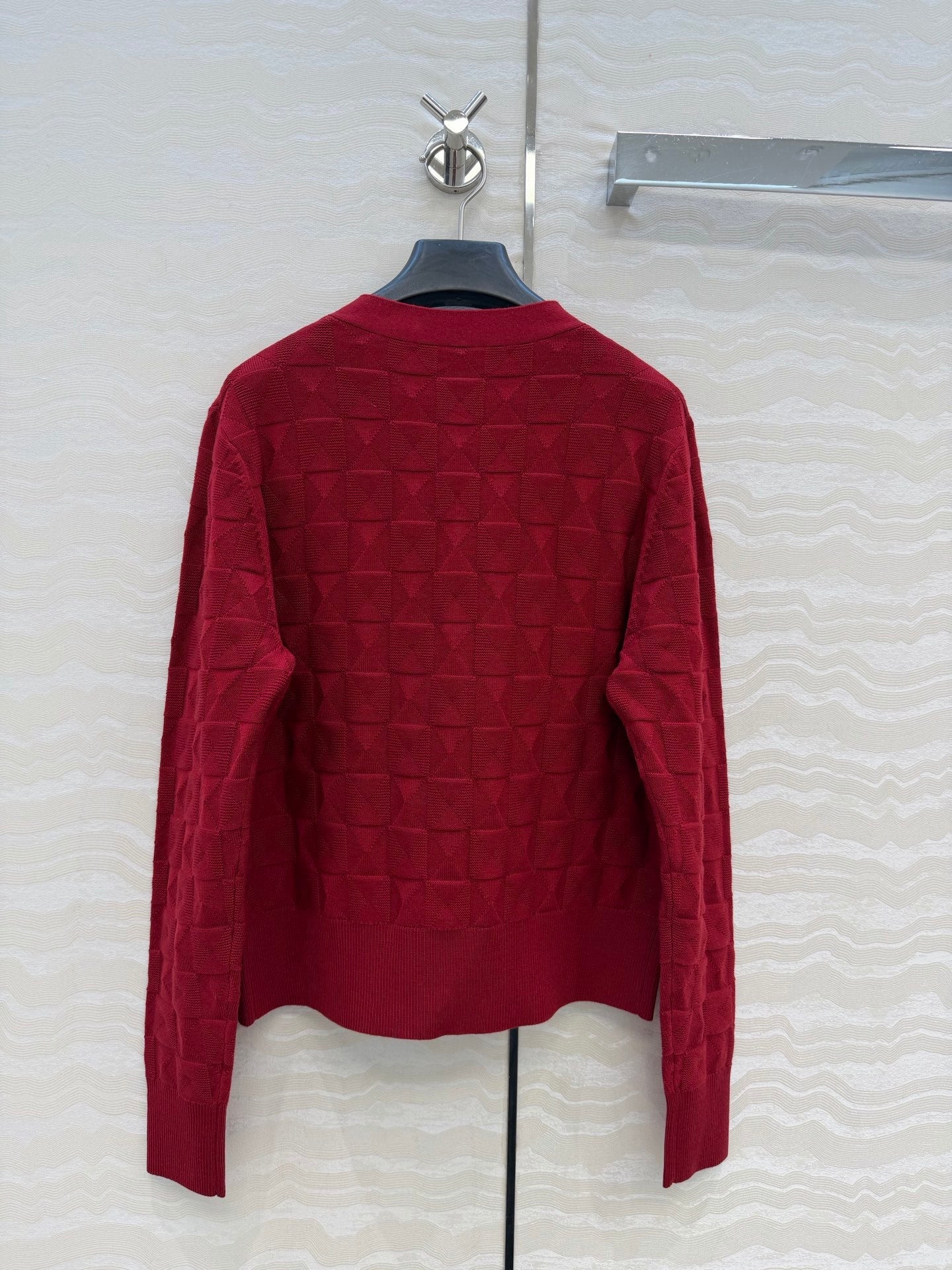 HM "Medor" Long-Sleeve Cardigan Red Wool