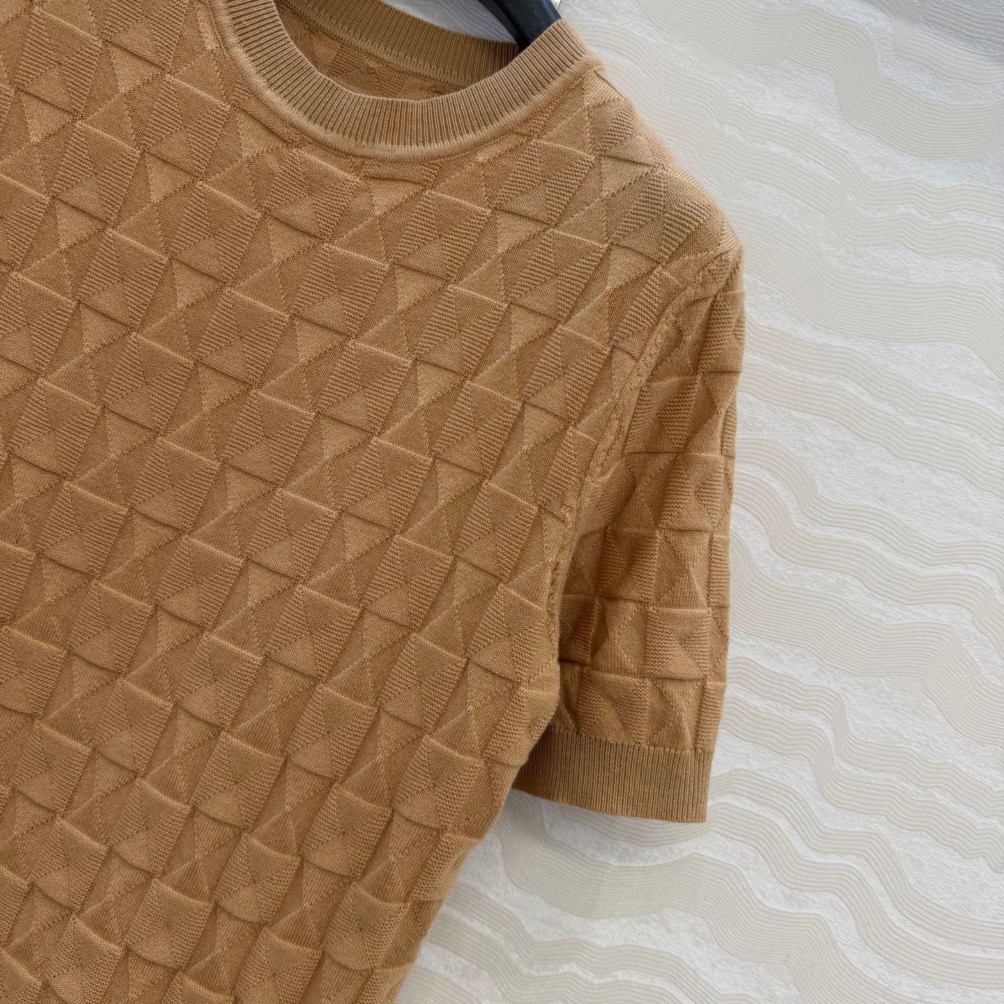 HM "Medor" Short-Sleeve Cardigan Brown Wool