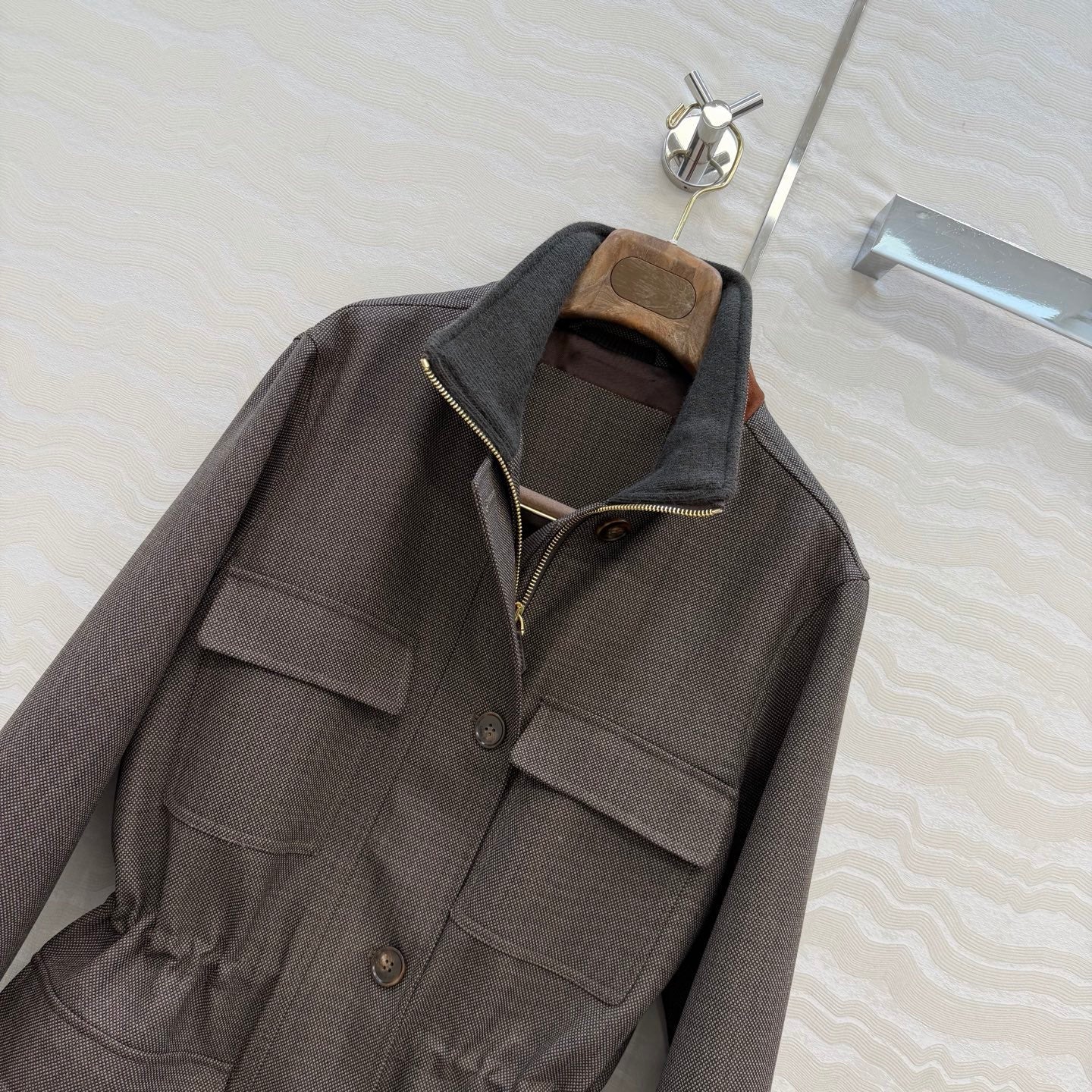 LP 2026 Jacket Taupe Acetate Wool 373538