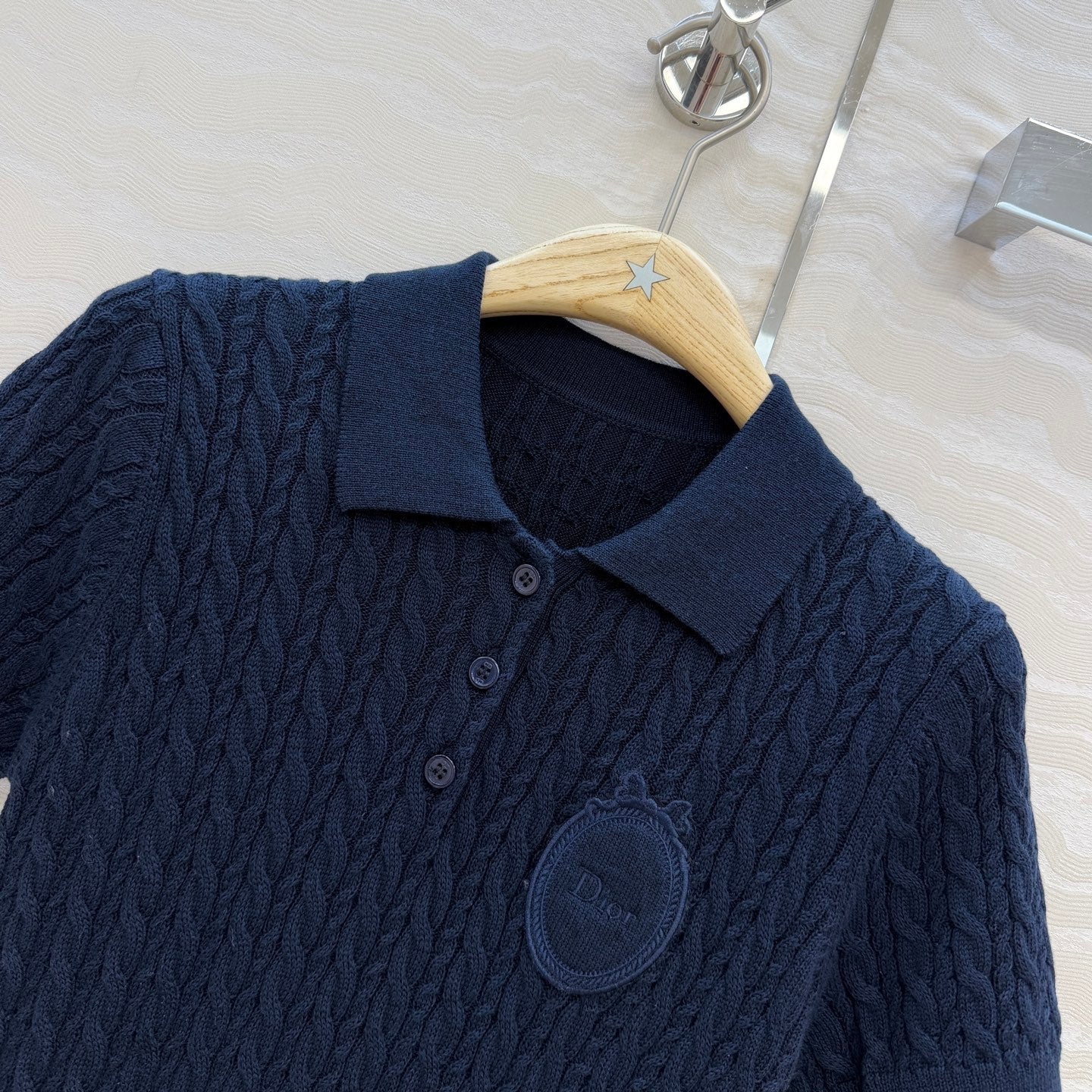 CD Médaillon Sweater Dark Blue Wool 373501