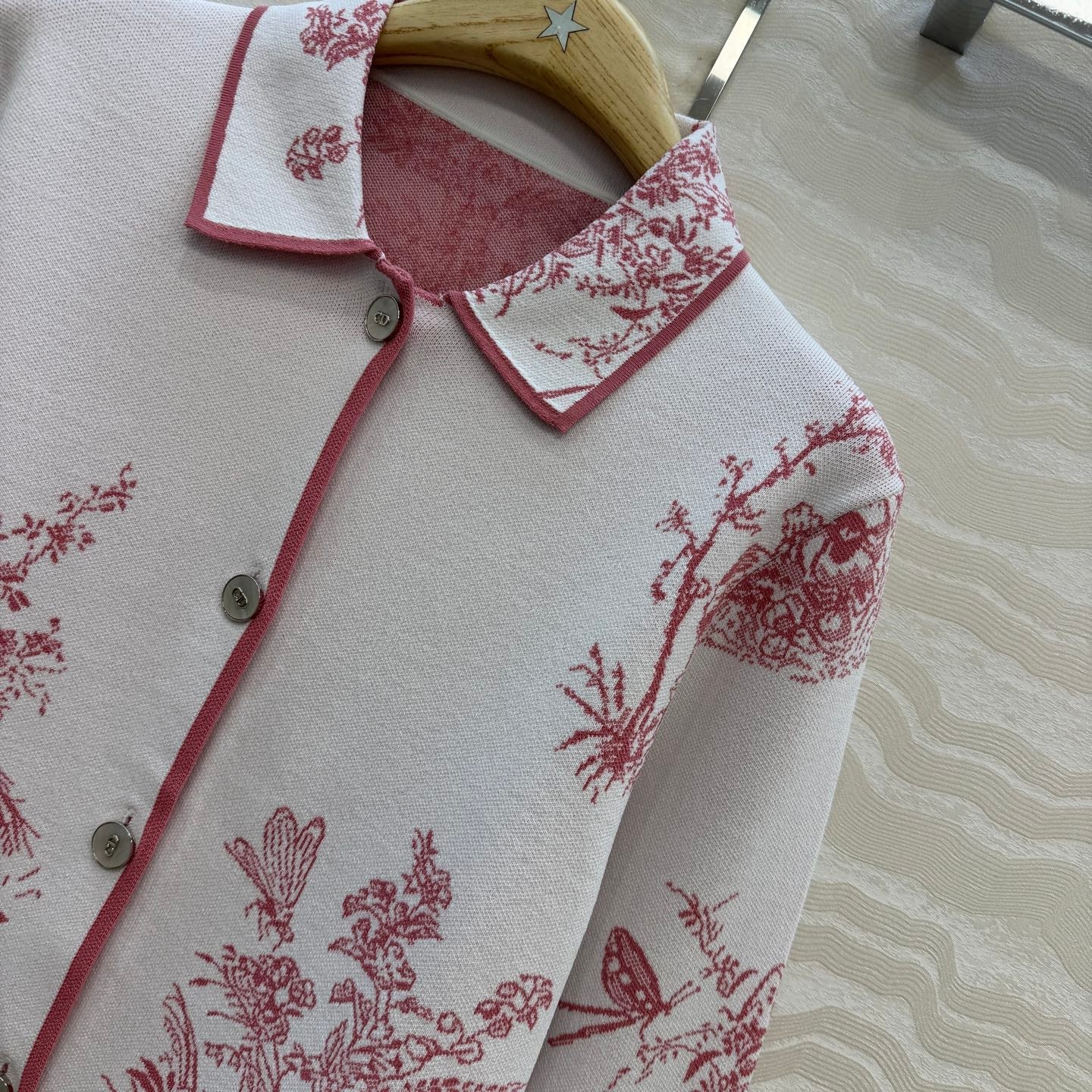 CD 26s Dioriviera Jacket White Pink Technical Knit 405969