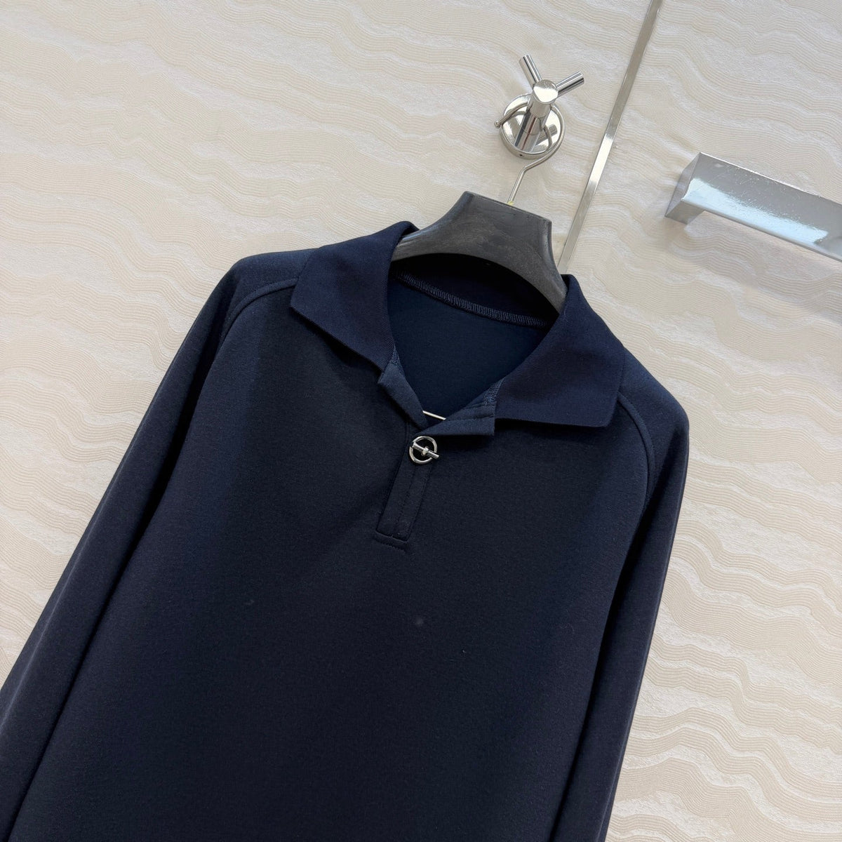 HM 26s Polo Sweatpants Set Navy Blue Wool Silk Blend 429399