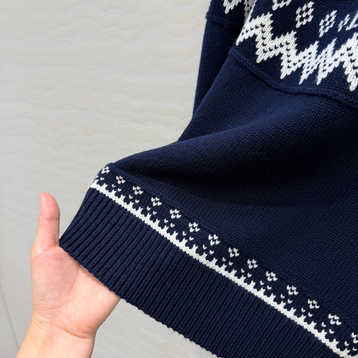 Dior 2026 Sweater Navy Blue Wool Cashmere Knit 435701