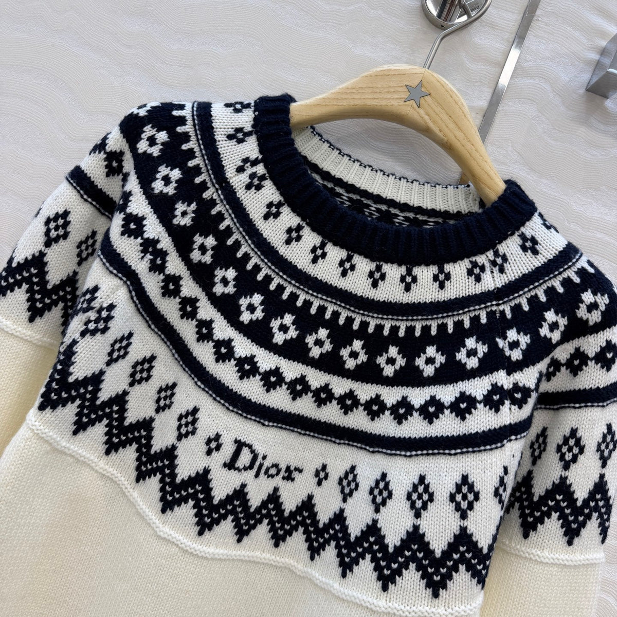 Dior 2026 Sweater Cream Wool Cashmere Knit 435697