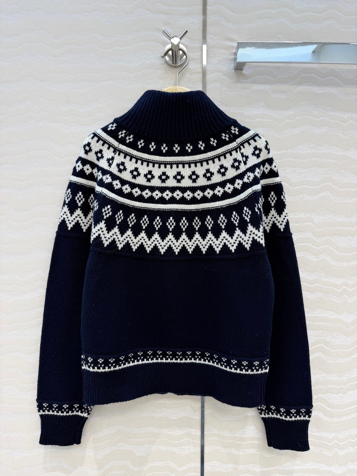 Dior 2026 Cardigan Navy Blue Wool Cashmere Knit 435693