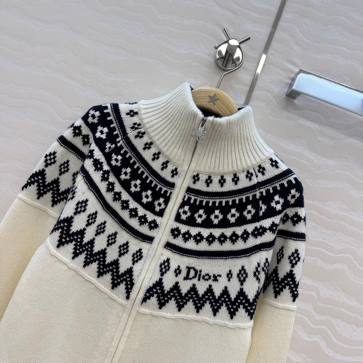 Dior 2026 Cardigan Ecru Wool Cashmere Knit 435701