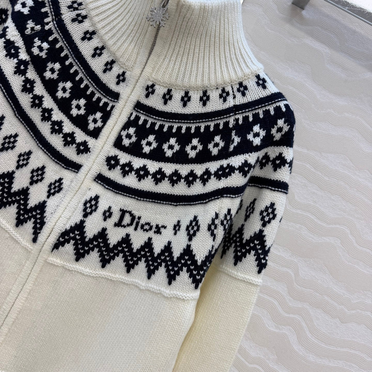 Dior 2026 Cardigan Ecru Wool Cashmere Knit 435701