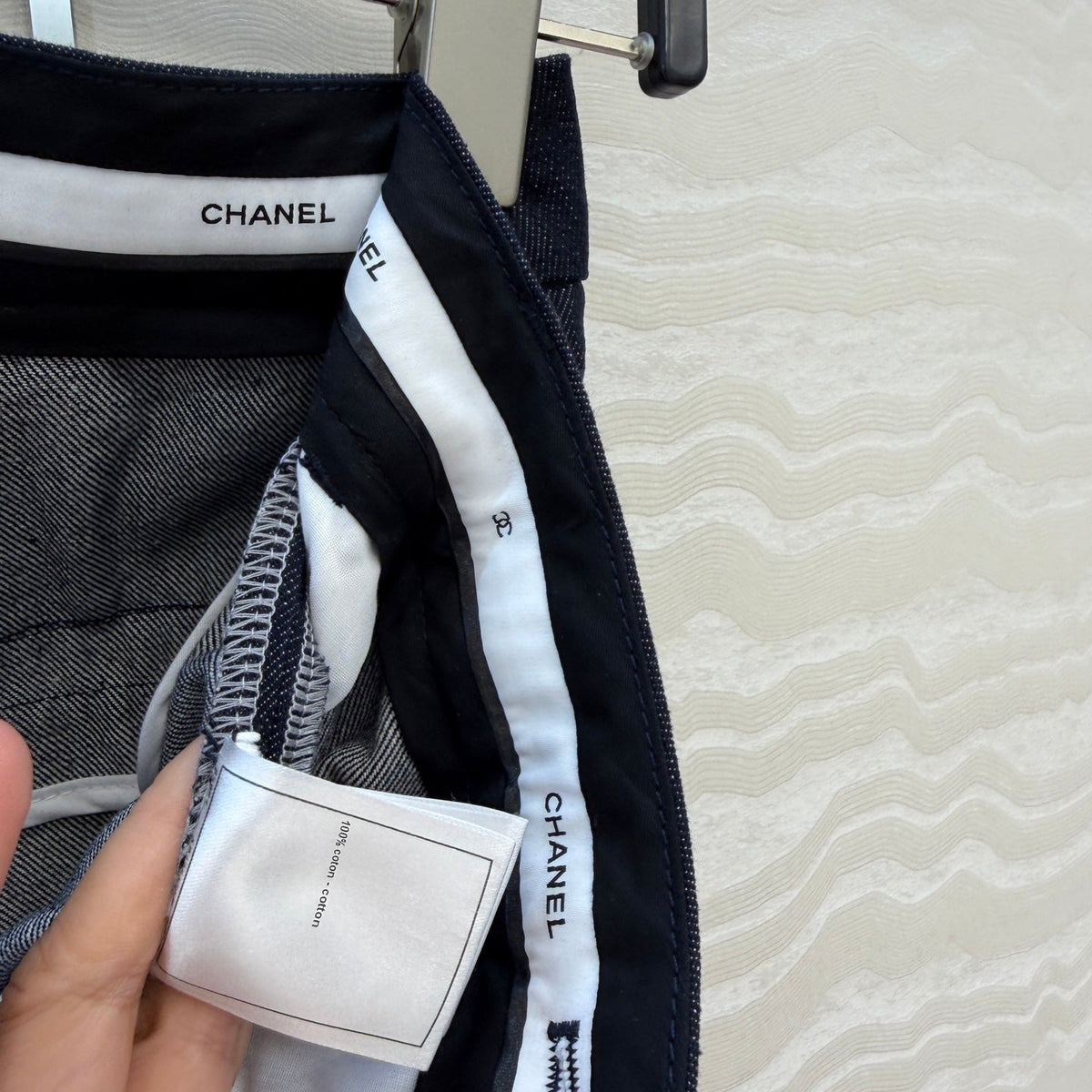 Chanel 2026 Pants Dark Blue Denim Cotton 435686