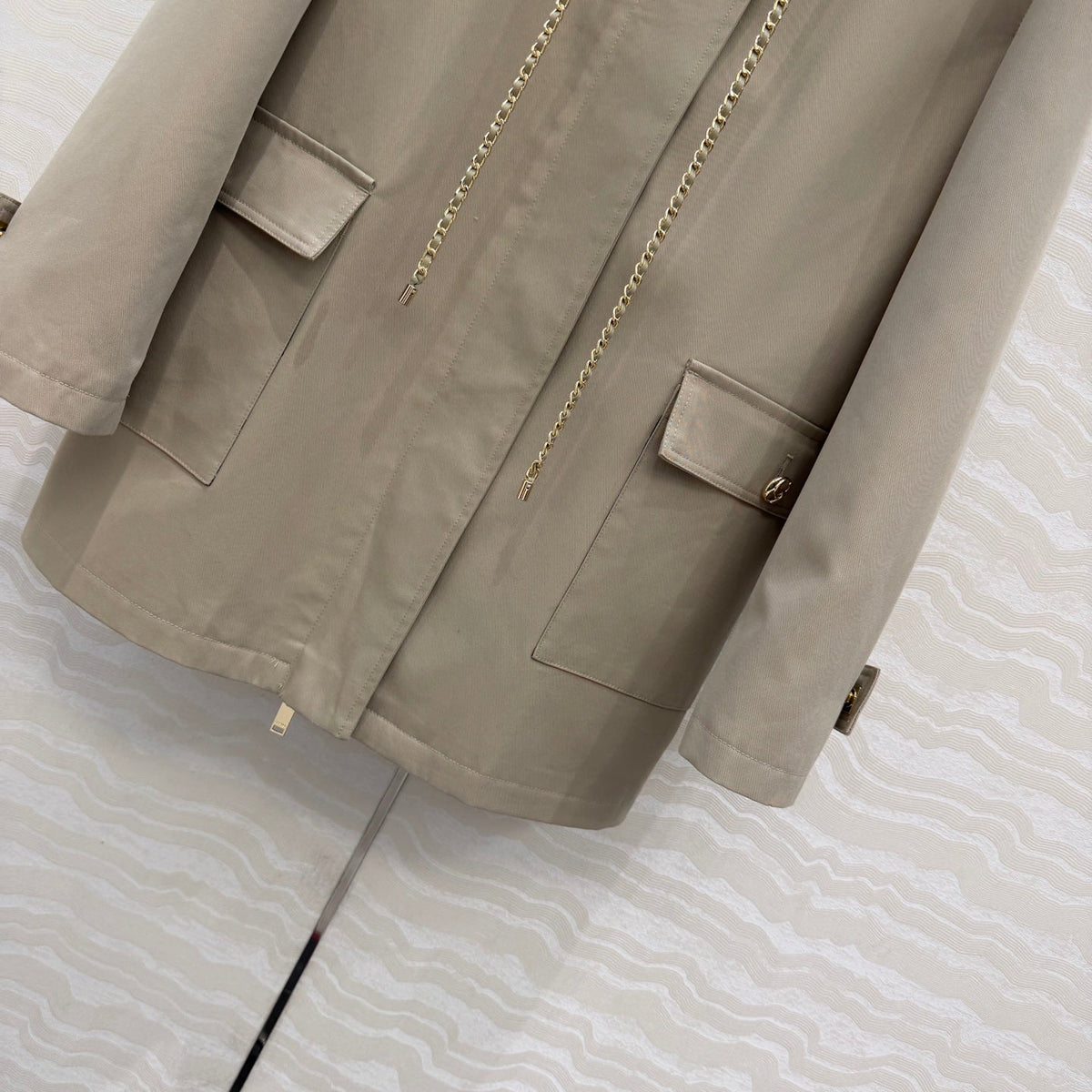 Chanel 2026 Parka Khaki Cotton Gabardine 435596