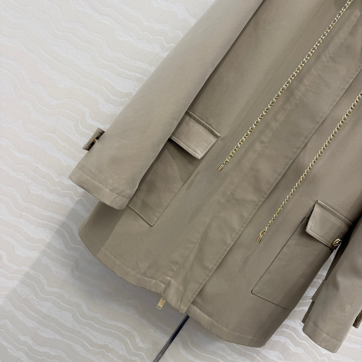 Chanel 2026 Parka Khaki Cotton Gabardine 435596