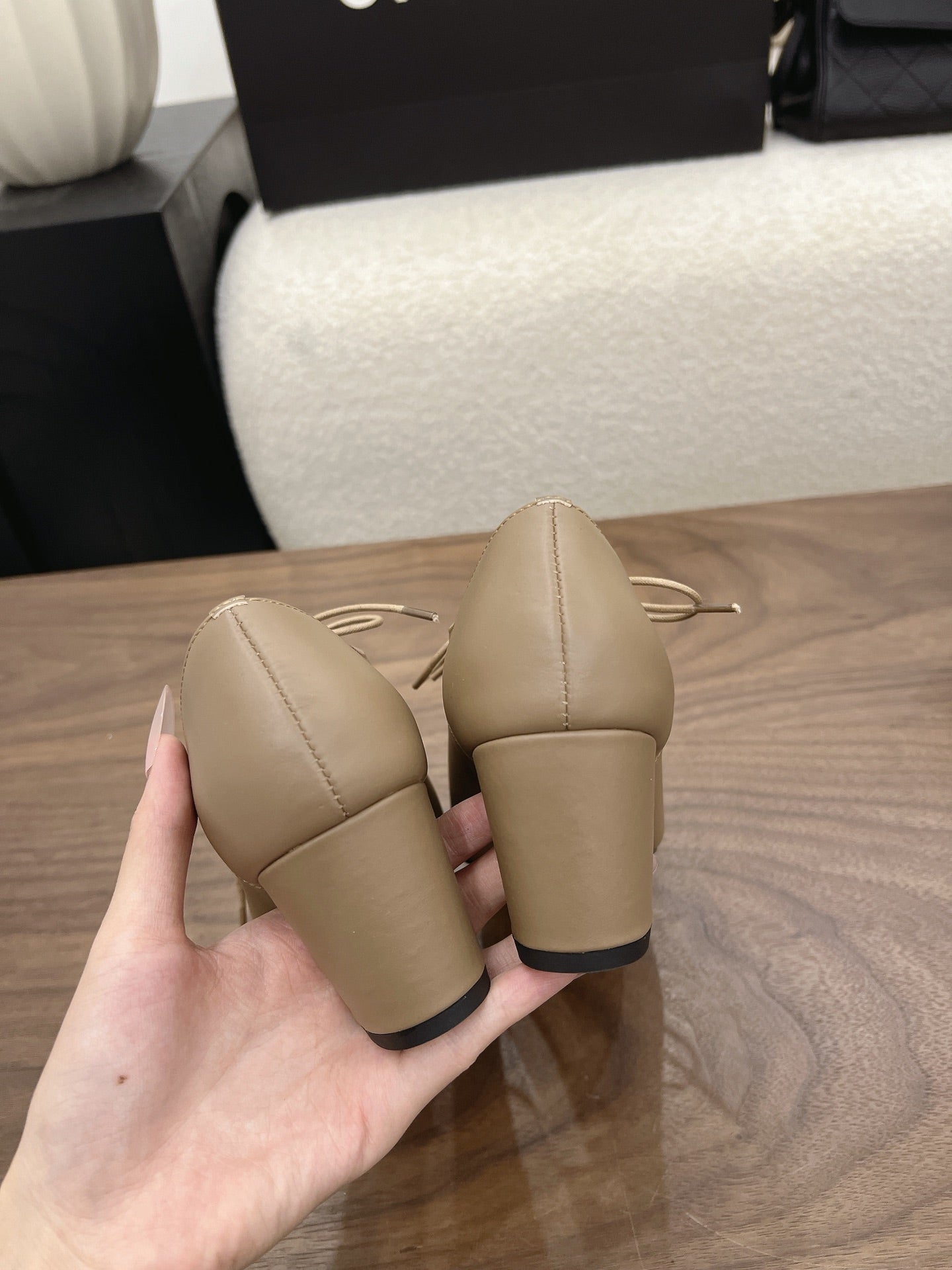 CC 26s Loafer 5cm Black Taupe Leather 910477