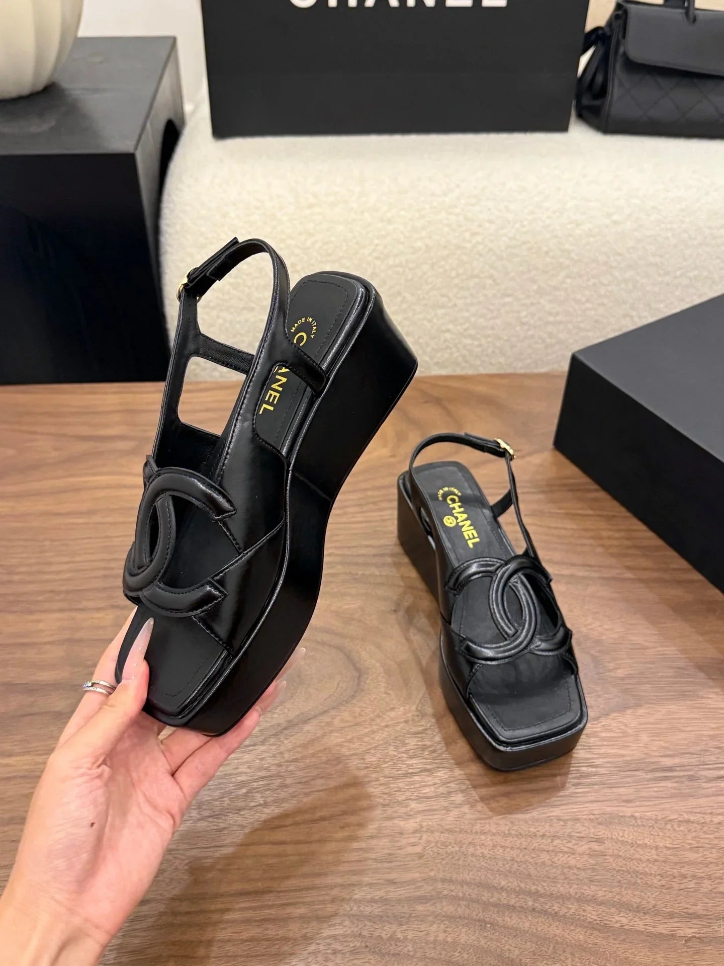 CC 2026 Strap Sandal 50mm Leather 948635