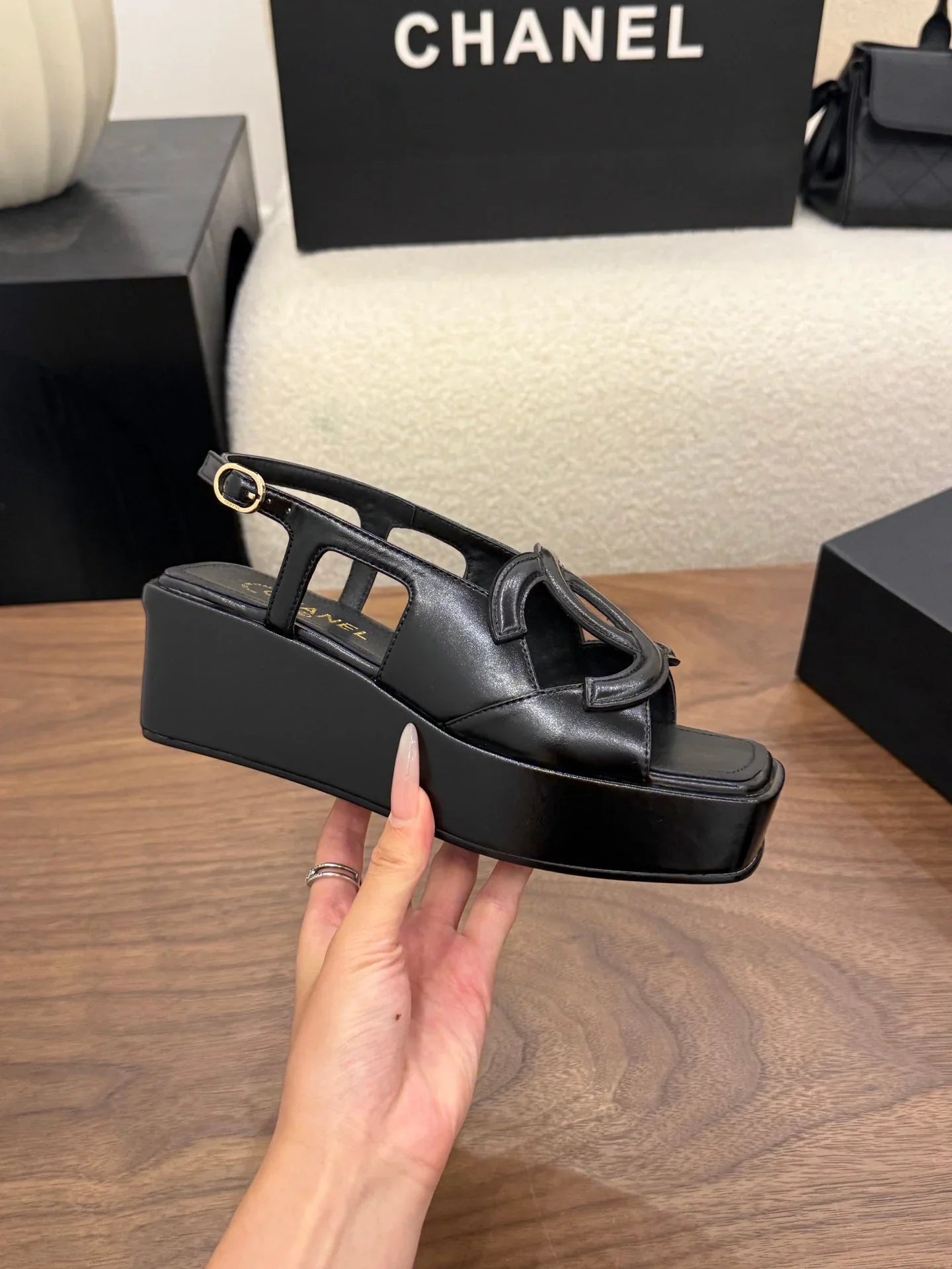 CC 2026 Strap Sandal 50mm Leather 948635