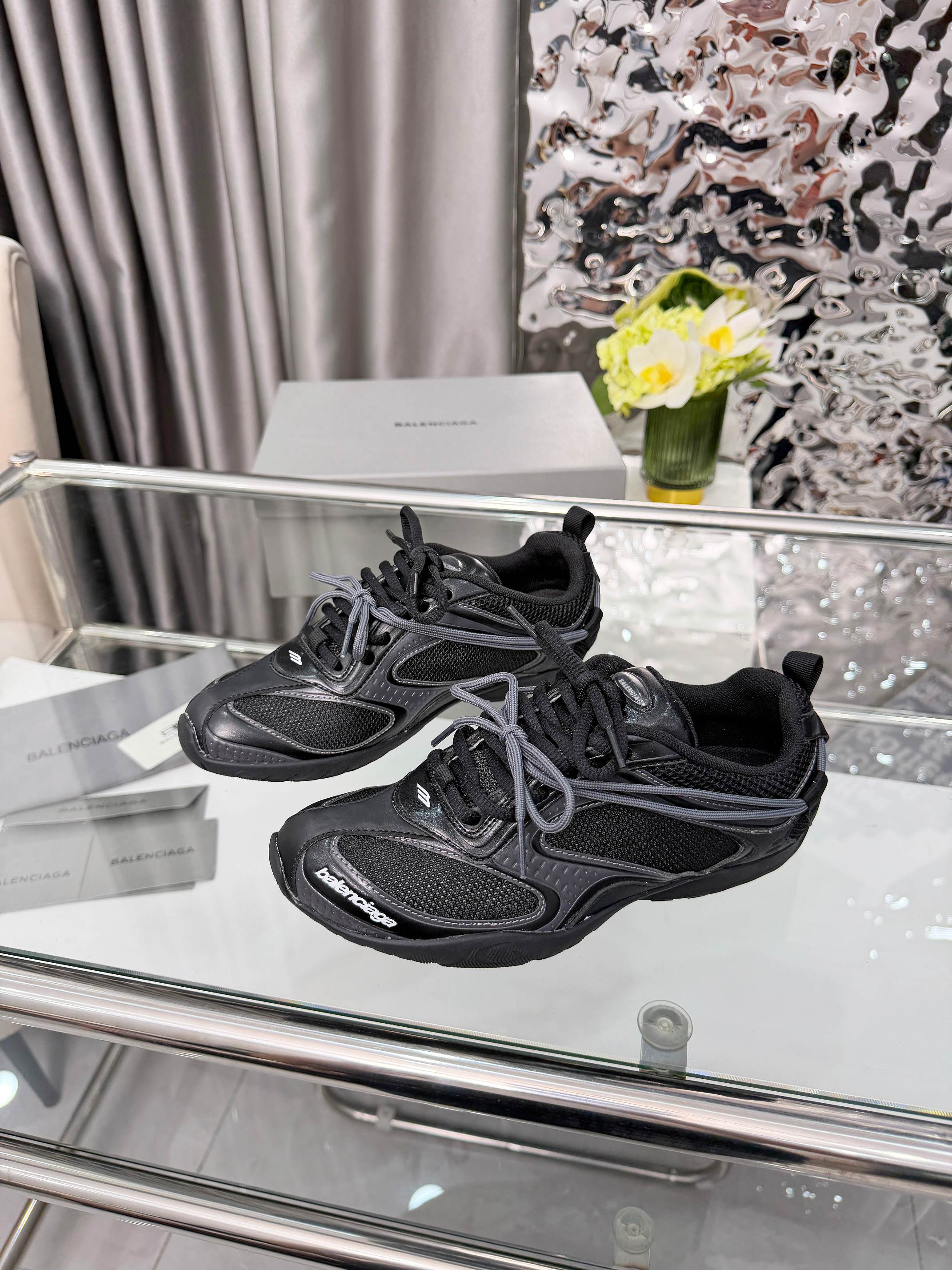 Balenciaga Monday Sneakers Black Mesh TPU 714950