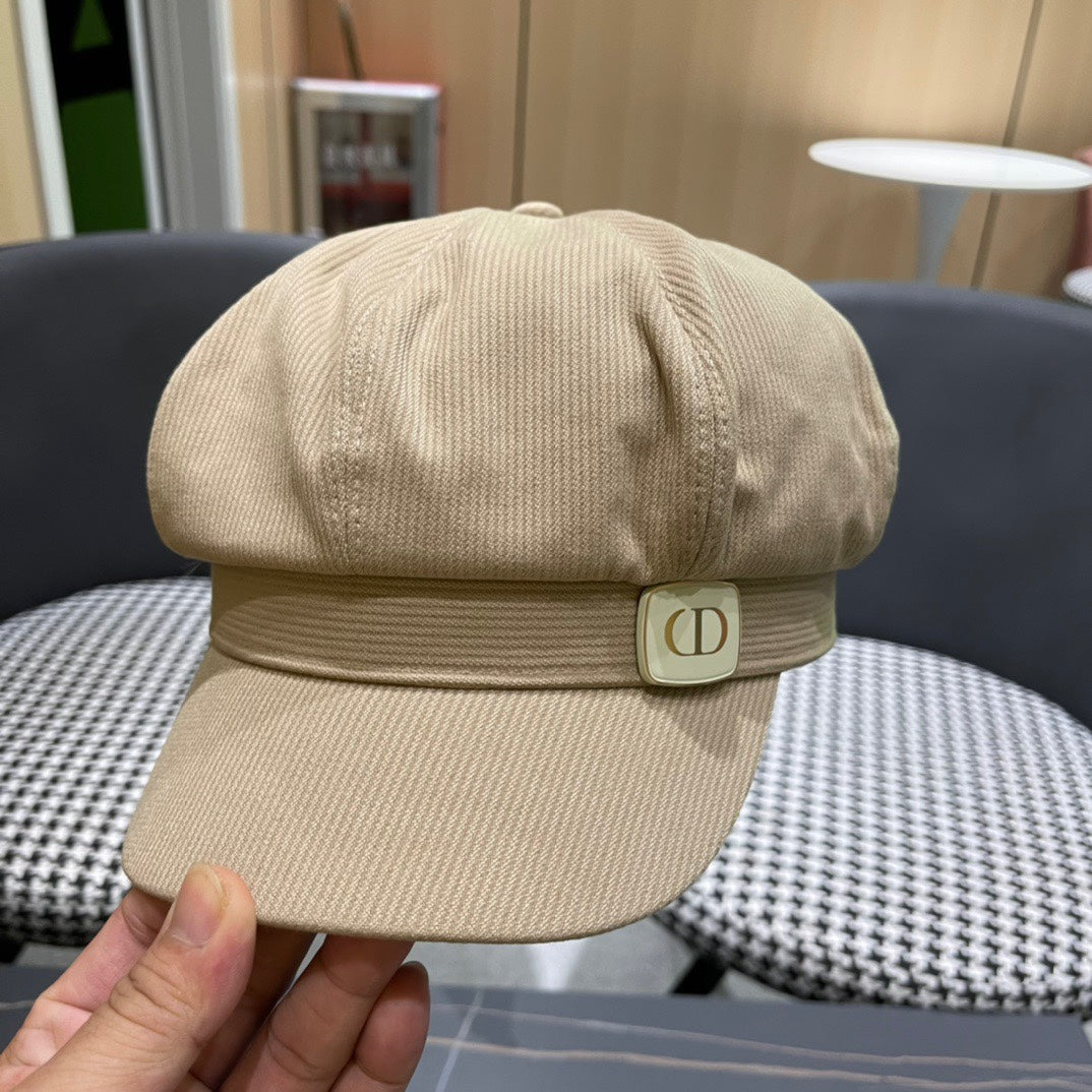 BAKER BOY HAT IN COSMIC LATTE BEIGE COTTON 429849