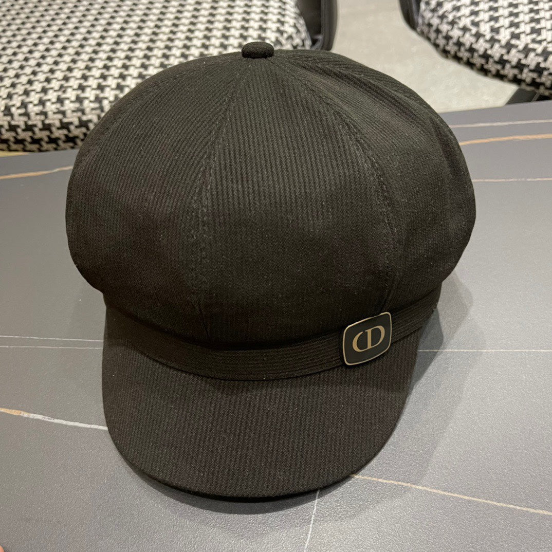 BAKER BOY HAT IN BLACK COTTON 429850