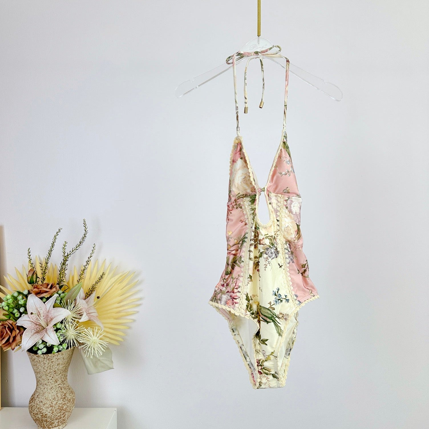 Zimmermann Summer Swim Pink Multi Romantic Floral Cotton 342388