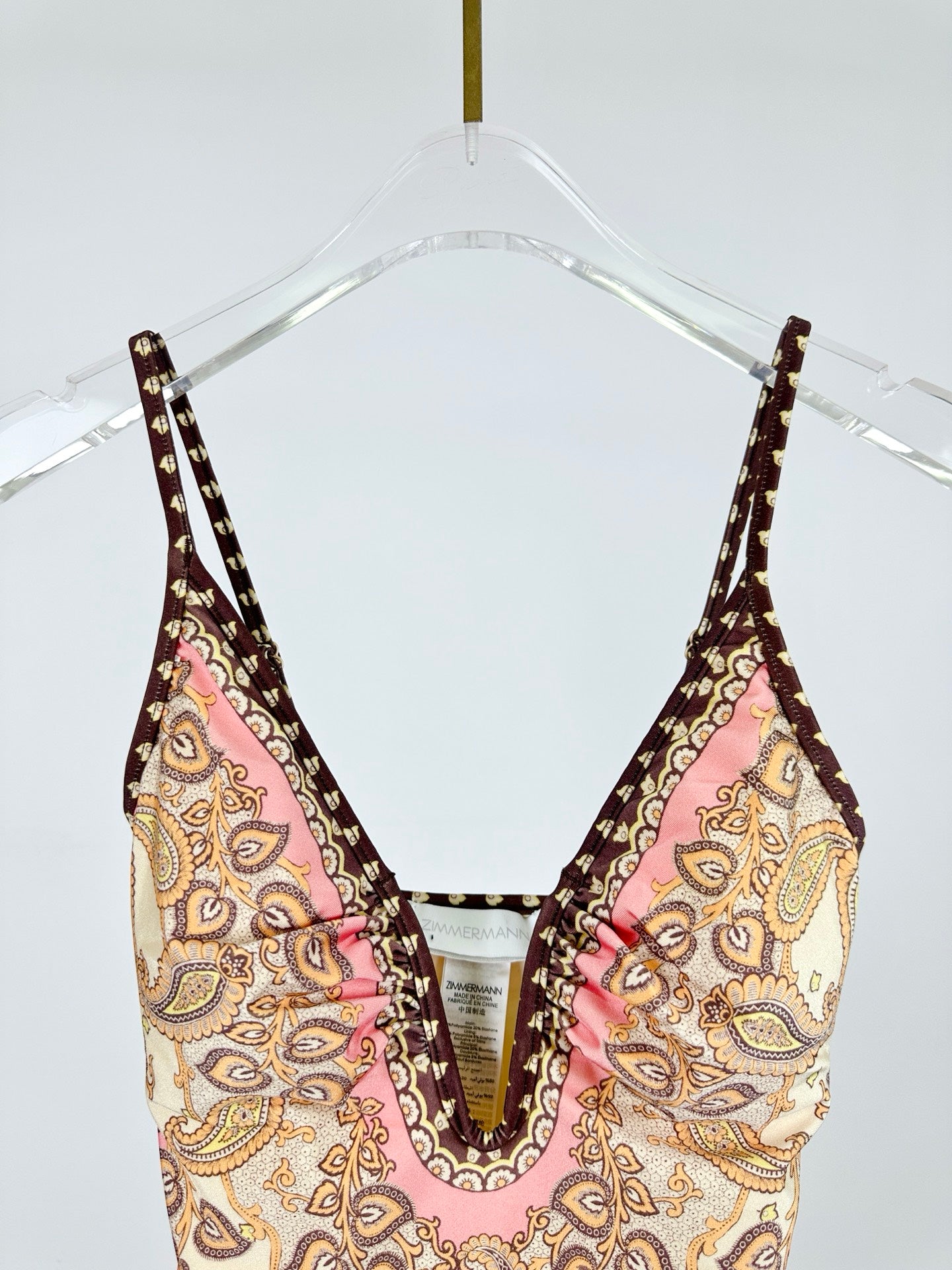 Zimmermann Summer Swim Pink Paisley Cotton 342370