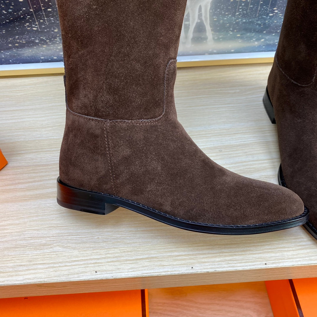HM Jumping Boot In Chocolate Suede 987474