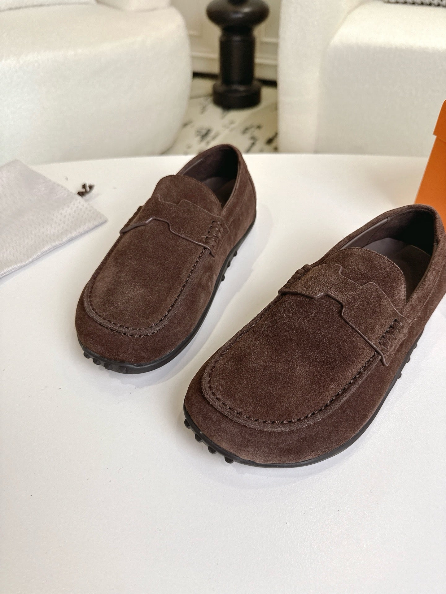 HM Lazy Loafers Coffee Suede 523334