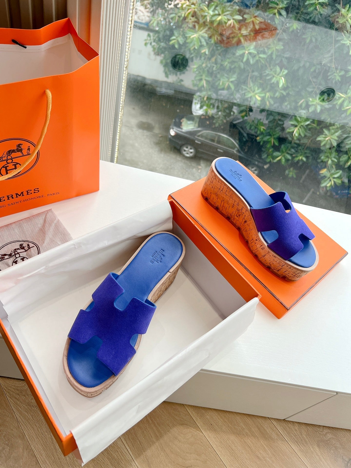 EZE 65 SANDAL NAVY SUEDE
