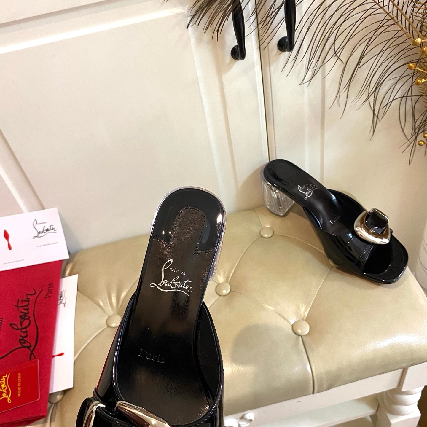 CL 26s Sandal 7cm Black Patent Leather 687812