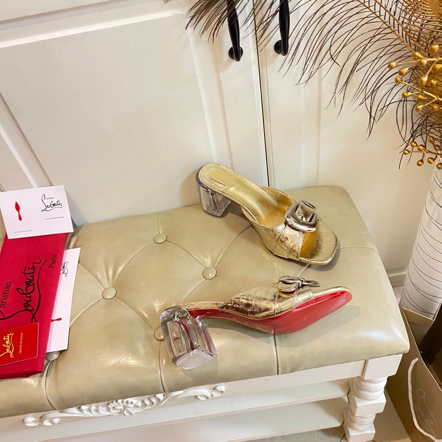 CL 26s Sandal 7cm Gold Leather 687815